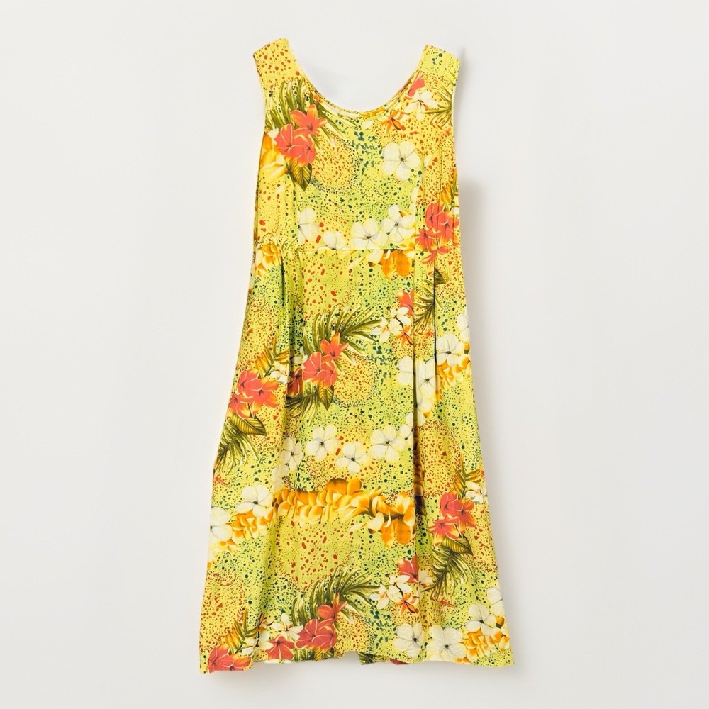 VTG 90s Jams World Leilani Kiyoshi Roses Floral Midi Dress Sleeveless Pockets M